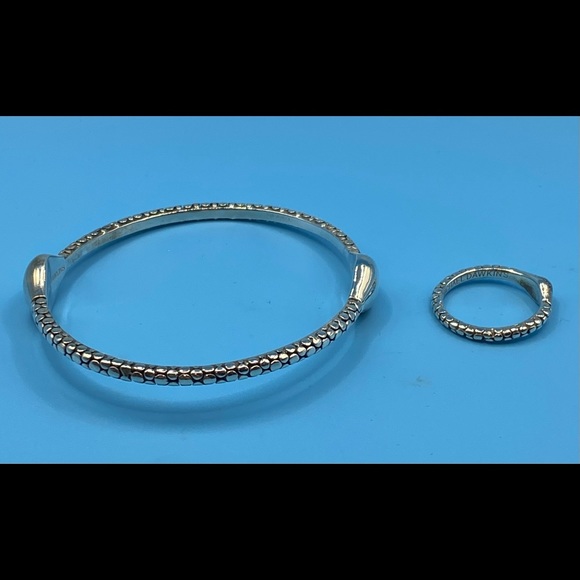 Matching Michael Dawkins Sterling Silver Bracelet and Ring - Picture 3 of 3